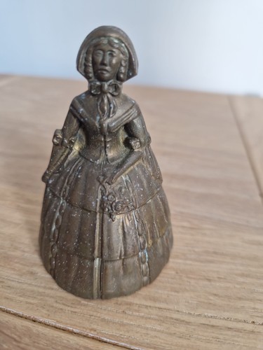 Antique brass crinoline lady - antique,