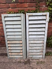 Vintage Pair of French Rustic Wooden Shutters used On Exterior Of windows