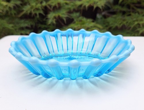 Davidson pressed glass blue - pressed,