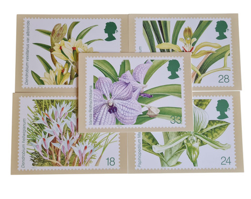 Orchids royal mail stamp - royal, cards