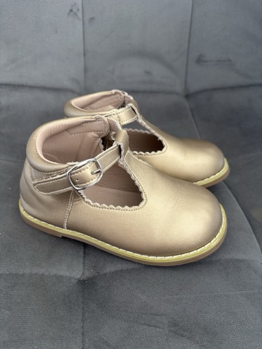 Girls gold spanish shoes worn - girls,