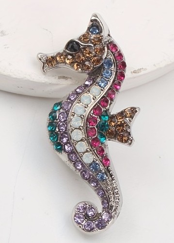 Seahorse brooch lapel pin - seahorse,