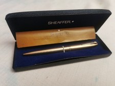 Sheaffer Imperial Gold Plated Lined Ballpoint Pen, Blue Ink With Case - Repair 