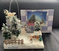 The Snowman Animated Flying Fibre Optic Scene Musical Raymond Briggs