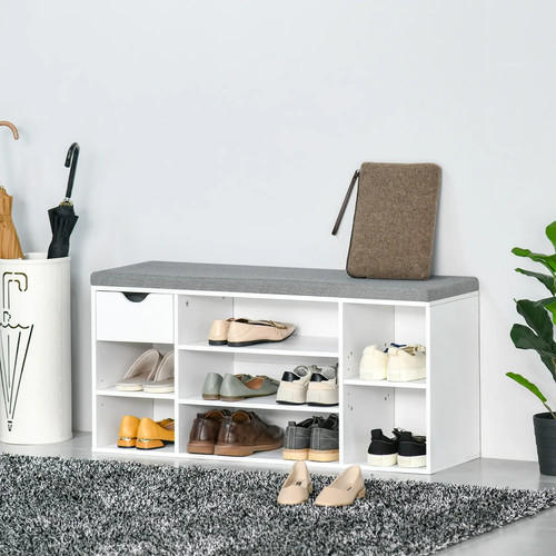 Shoe storage bench padded - storage,