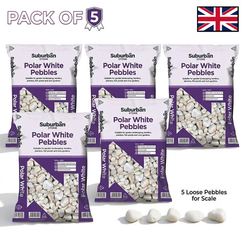 Polar white marble chippings - polar,