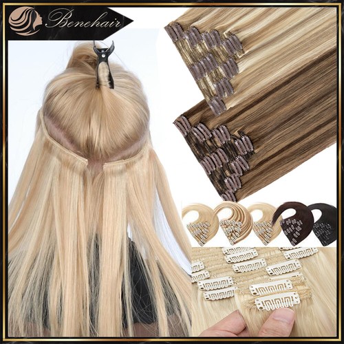 160g double weft clip human - 160g,