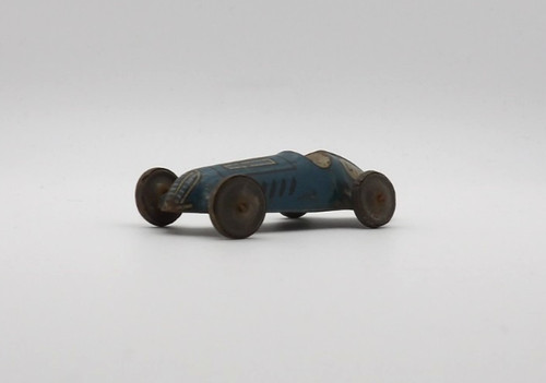 Tinplate racing car blue - tinplate, good