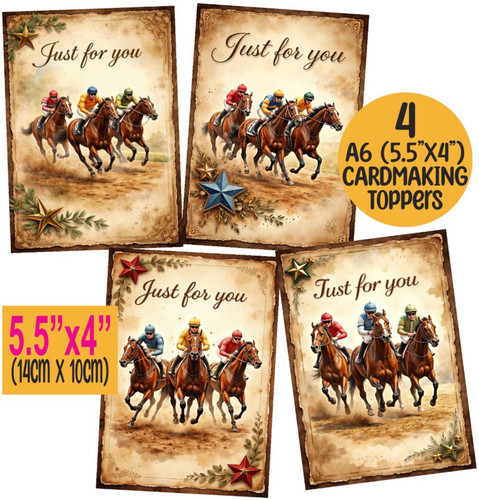 Horse racing card toppers - horse,