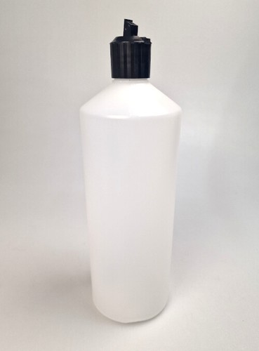 White plastic spout bottle - 1l,