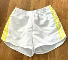 ADIDAS ORIGINALS SPRINTER SHORTS RUNNING HIGH CUT SHINY RETRO NYLON GLANZ UK 6