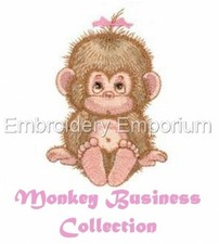 MONKEY BUSINESS COLLECTION - MACHINE EMBROIDERY DESIGNS ON USB 4X4