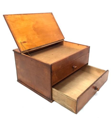 Antique tabletop storage box - tabletop,