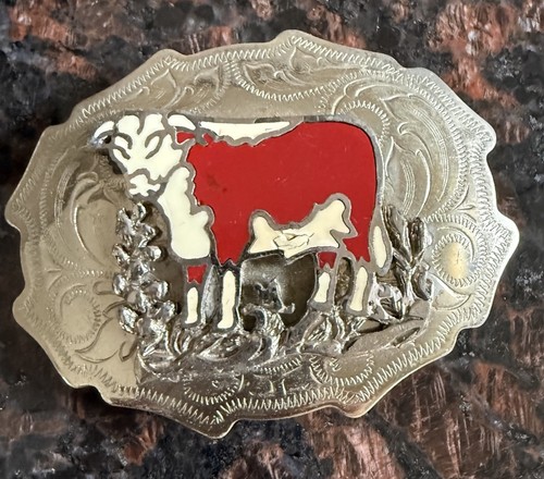 Vintage hereford cow calf - cow, &