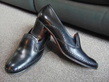 Ladies Barker of Earls Barton Black Leather Mid Heel Court Shoes Size 40 UK 6.5