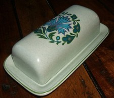 Rare Midwinter Stonehenge Caprice Oblong Covered Butter Dish