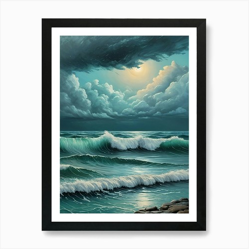 Stormy sea no2 art print - sea,
