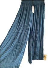 Teal Silky Satin Crinkle Wide