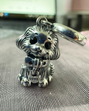 Sterling Silver S925 - Dog Cockapoo Cavapoo Shih Tzu Yorkie Charm & Pouch