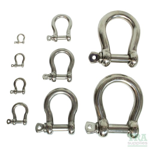 Stainless steel bow shackle - stainless,