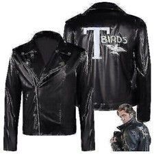 Grease Danny T-birds Cosplay Costume Halloween Carnival Party black Jacket Coat
