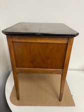 Antique Sewing Box / Table Mid-Century  storage table opening small table