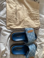 Blue Louis Vuitton Sliders