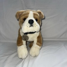Keel Toys Butch English British Bulldog Dog Puppy VTG realistic plush toy gift 