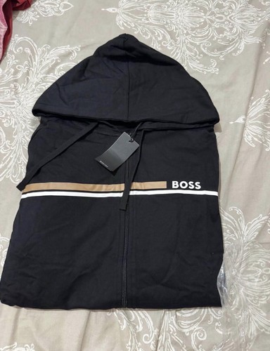 Boss men black full zip - black,