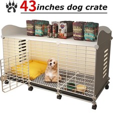 43" Pet Dog End Table Cage