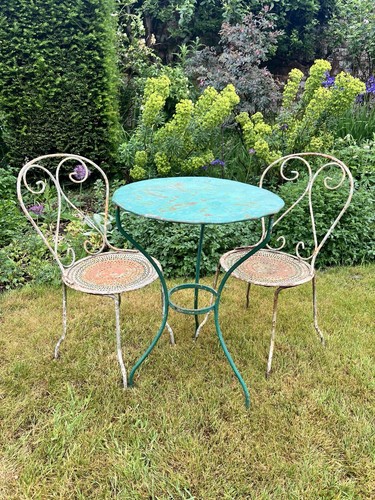 French vintage bistro set with - french,