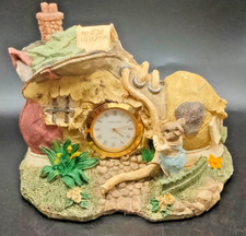 Vintage Park Lane Shoe Mouse House Clock Polystone 12cm Tall 17cm Long - Working
