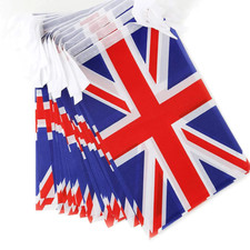 🇬🇧 Union Jack Fabric Bunting 10m–1000m 20–2800 Flags Reusable Weatherproof