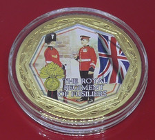 Gold Plated Medallion Medal The Royal Regiment of Fusiliers British Army
