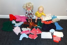 Vintage 1970's Palitoy Tiny Tears Doll and Other English Doll - Loads of Clothes