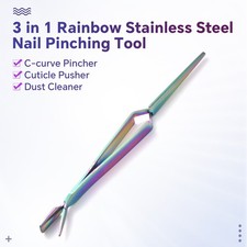 Stainless Steel Nail Art Shaping Tweezers Multifunction Nail Pinching Tool