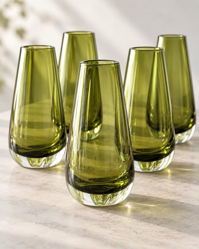 Lsa flower green glass vase - lsa,