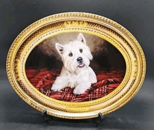 Franklin Mint Oval Collector Plate Nigel Hemming Master of the Tartan Westie Dog