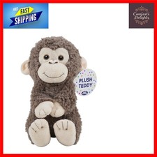 Soft brown plush monkey - 8",