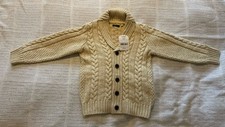 Next Boys Cream Aran Cardigan