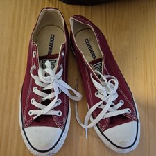 Converse  All Star Low Top Maroon Shoes Pumps Sneakers Size 5 UK  M9691