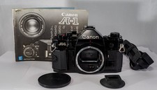 Canon A-1 35mm Manual Focus SLR Film Camera.  Black . Body Only . Fully Tested .