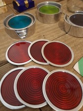 Luxurious Red Coasters | Round