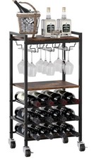 Metal Wooden 12 Bottles Wine
