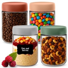 HEFTMAN Glass Jars With Lids