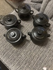 5 x Black le Creuset Double