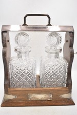 Antique Oak & Silver Plate Two