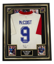 ** Rare Away Ally McCoist of Rangers Signed SHIRT Autographed Jersey Display **