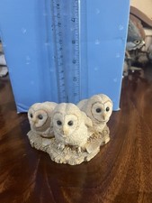 Vintage Owl Chicks Figurine