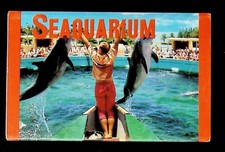 1960's Sea Aquarium Flipper Rickenbacker causeway Miami Flo Postcard Folder  F80